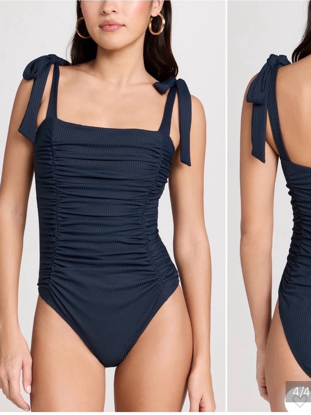 MINKPINK Black Ruched One-Piece Swim